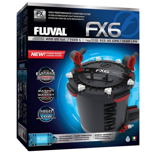 Внешний фильтр Fluval FX6 для аквариума  до 1500 литров_0