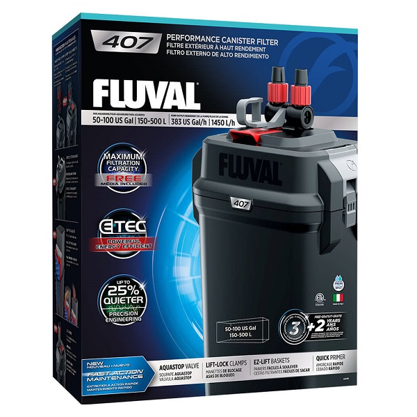 Внешний фильтр Fluval 407 для аквариумов до 500 литров_0