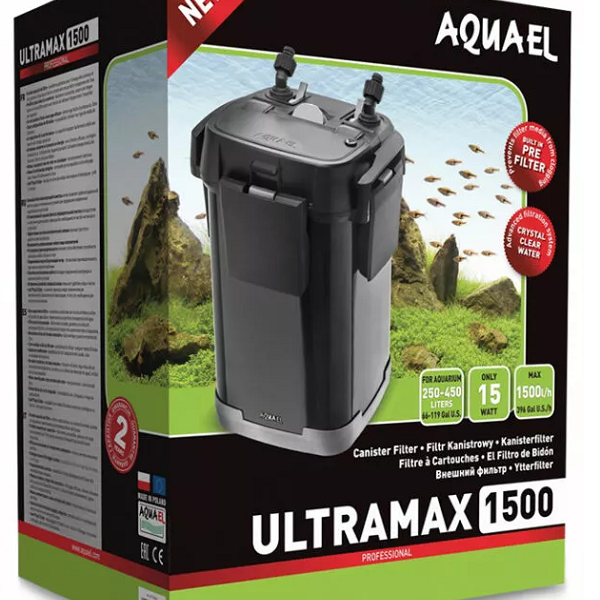 Внешний фильтр Aquael ULTRAMAX 1500 для аквариума до 450 литров_0