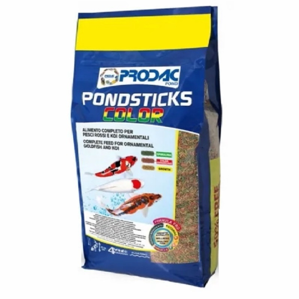 Корм для прудовых рыб PRODAC PONDSTICKS COLOR, 4кг_0